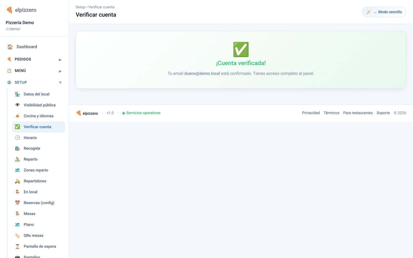 Verificar cuenta