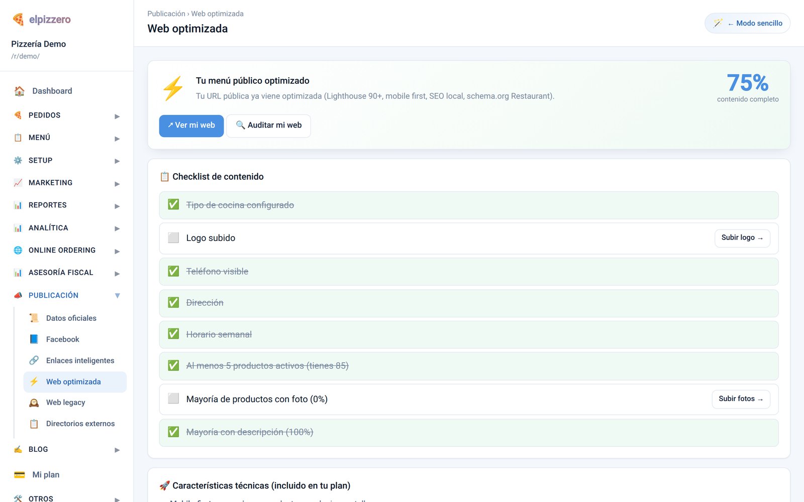 Web optimizada