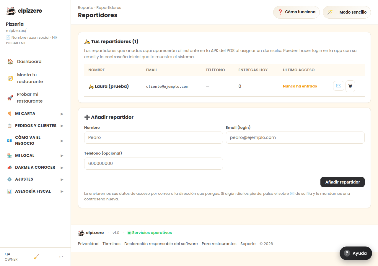 Tus repartidores