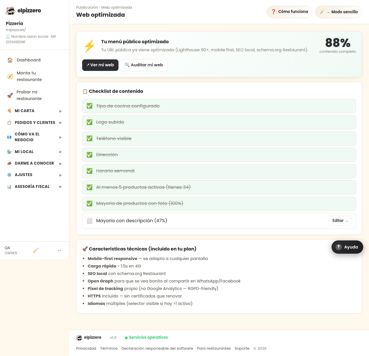 Tu web optimizada