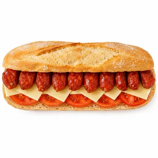 bocadillo de longaniza roja