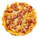 Patatas fritas con bacon y queso